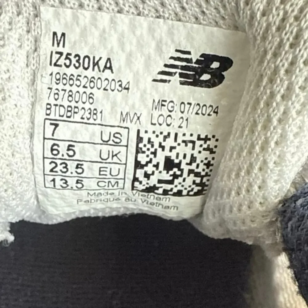 New Balance 530 ‘Summer Fog Navy’ Toddler Sneakers- SZ 7 C - Picture 10 of 10